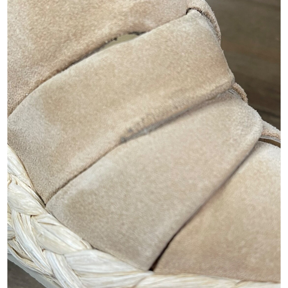 Vince Women's Gilian Espadrille Wedge Heel Sandals Size 5 Blonde Tan Suede - Picture 9 of 16